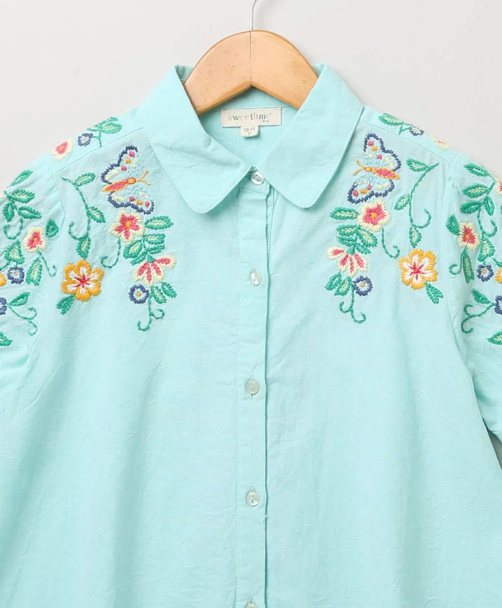 Mint Green Cotton Shirt