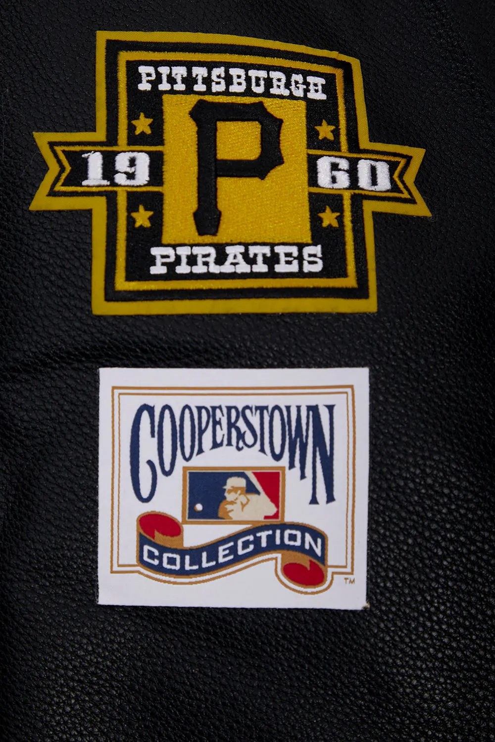 MLB PITTSBURGH PIRATES RETRO CLASSIC MEN'S RIB WOOL VARSITY JACKET (BLACK/YELLOW)