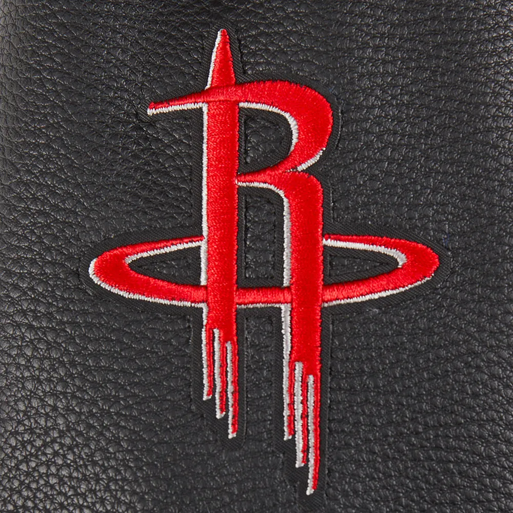 NBA HOUSTON ROCKETS RETRO CLASSIC BIG BOYS RIB WOOL VARSITY JACKET (RED/BLACK)