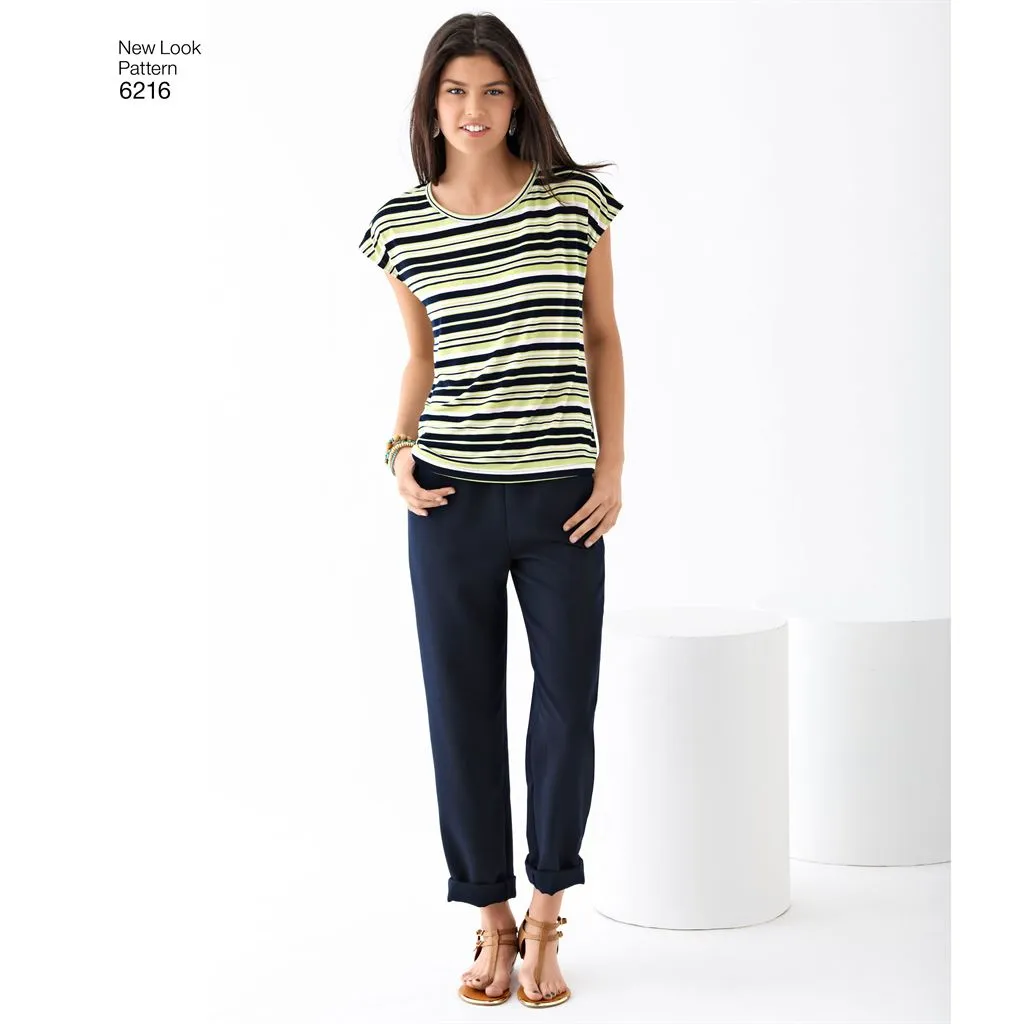 New Look Pattern 6216 Misses' Knit Tops and Pants