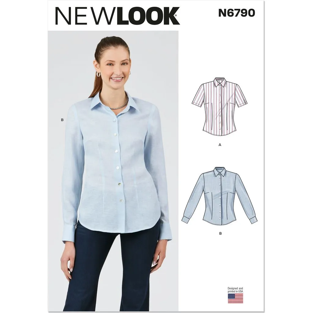 New Look Sewing Pattern N6790 Misses' Blouse with Two Sleeve Lengths