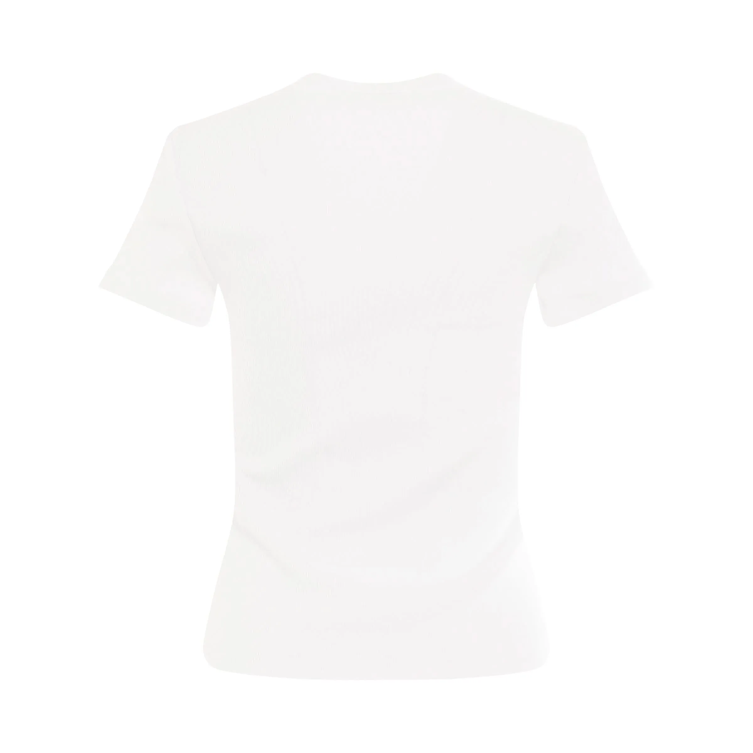 Off Stamp Rib Basic T-Shirt in White