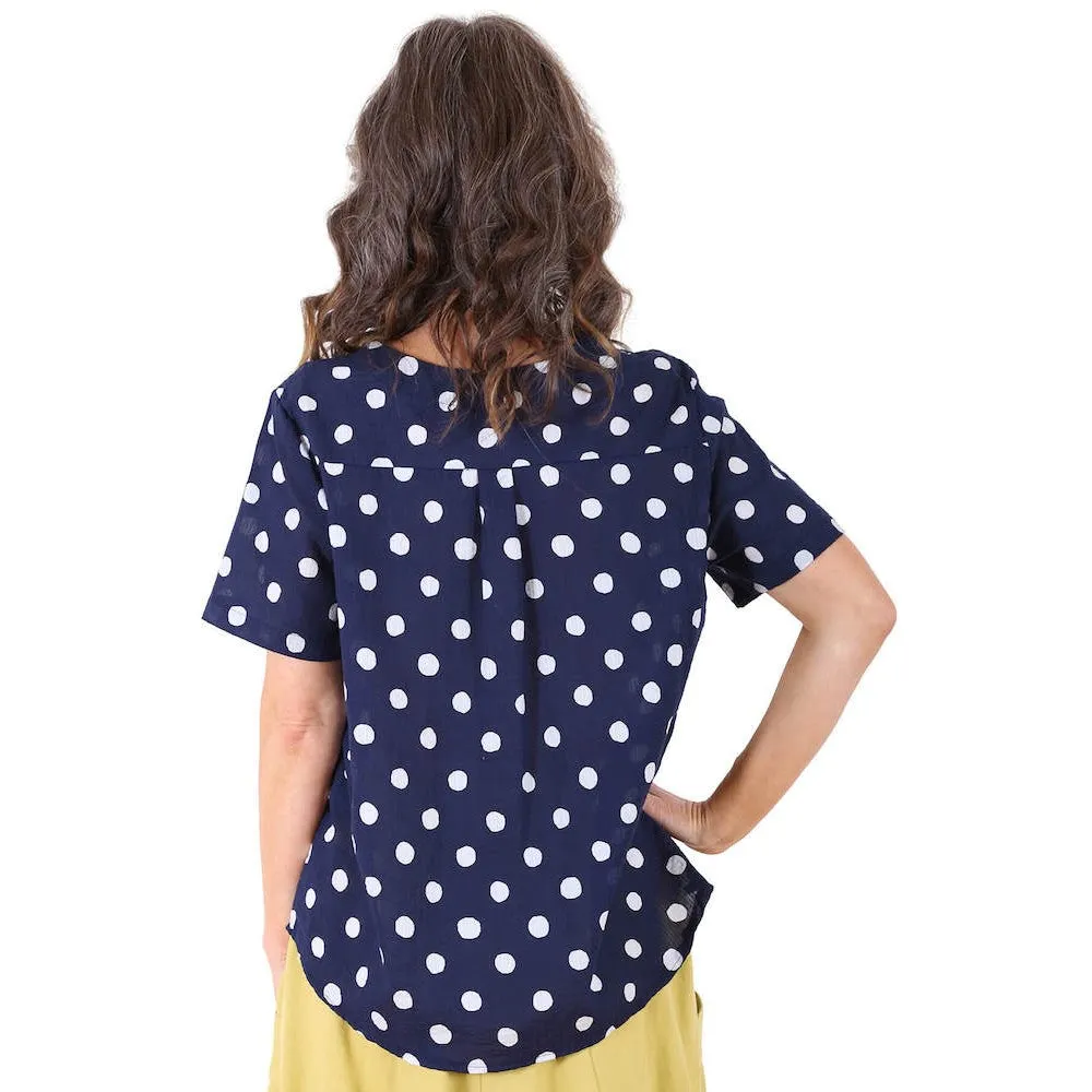 Olga de Polga Navy Spot Top