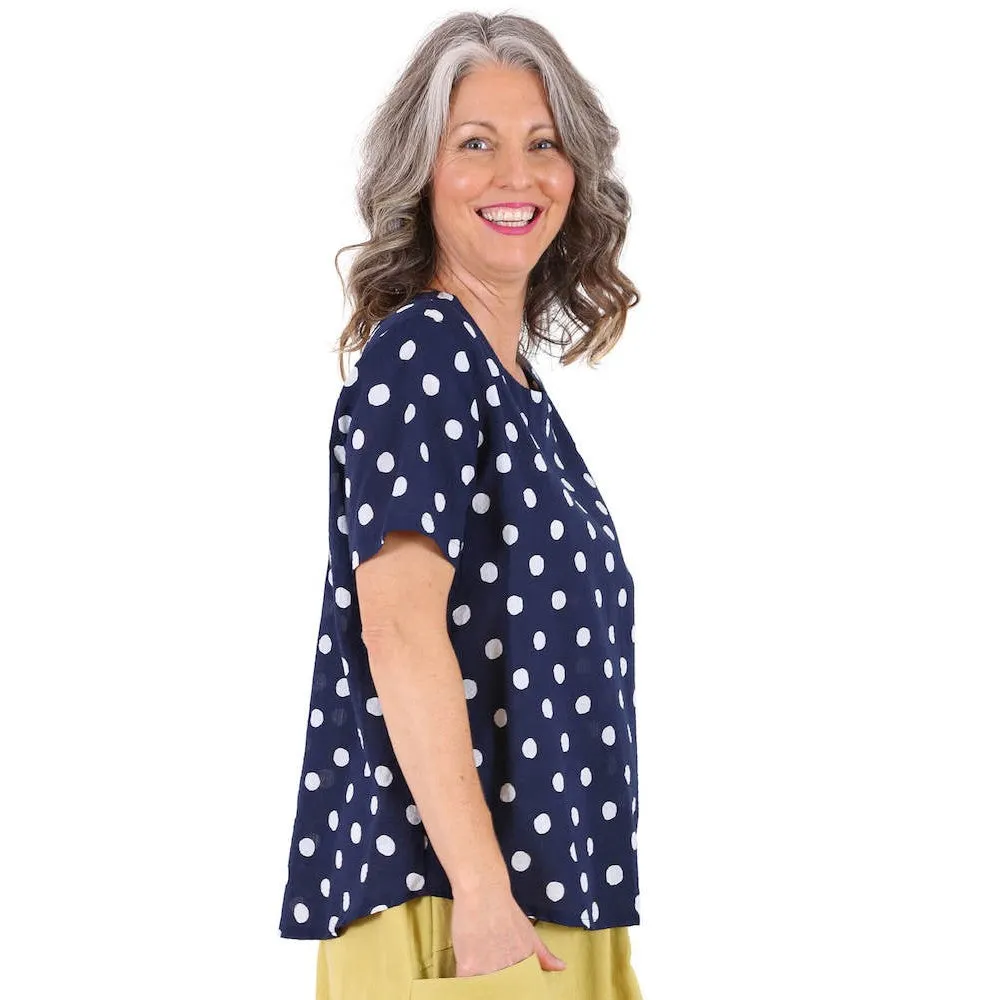 Olga de Polga Navy Spot Top