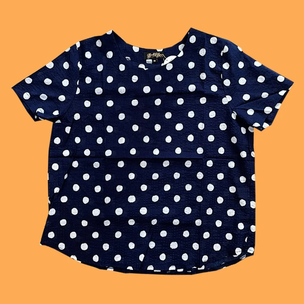 Olga de Polga Navy Spot Top