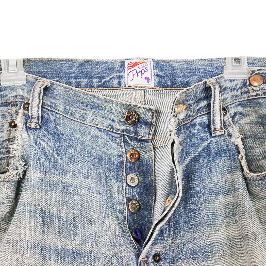 PRPS Vintage Straight Leg Faded Jeans