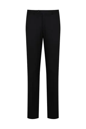 Regular Fit Side Pocket Low Waist Black Dress Pants