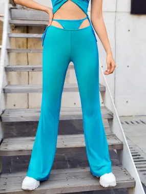 Sexy Plain Knot High Waist Long Women Pants