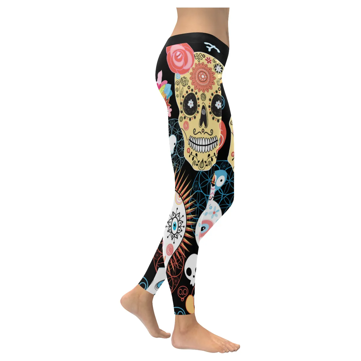 Skulls Women's Low Rise Leggings (Invisible Stitch)