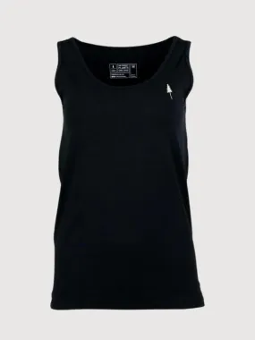 Slim Black Organic Cotton Tank Top | Nikin