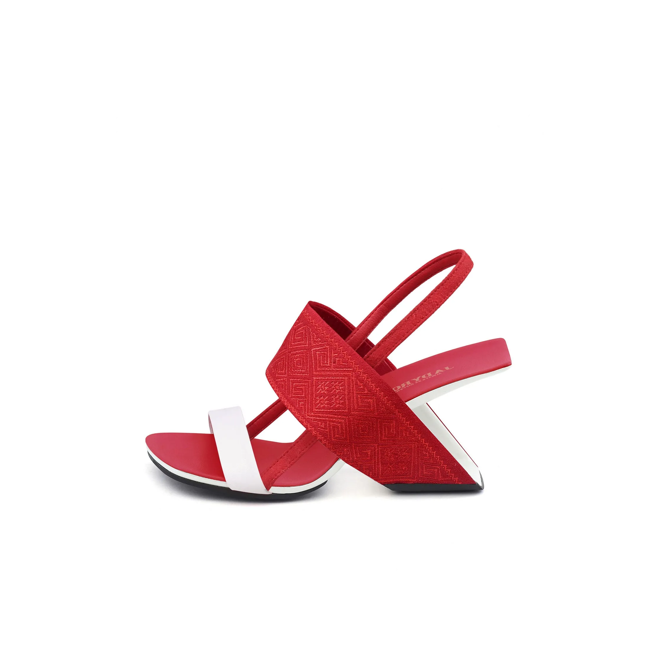 Square Toe Thick Strap Slip On Sandals