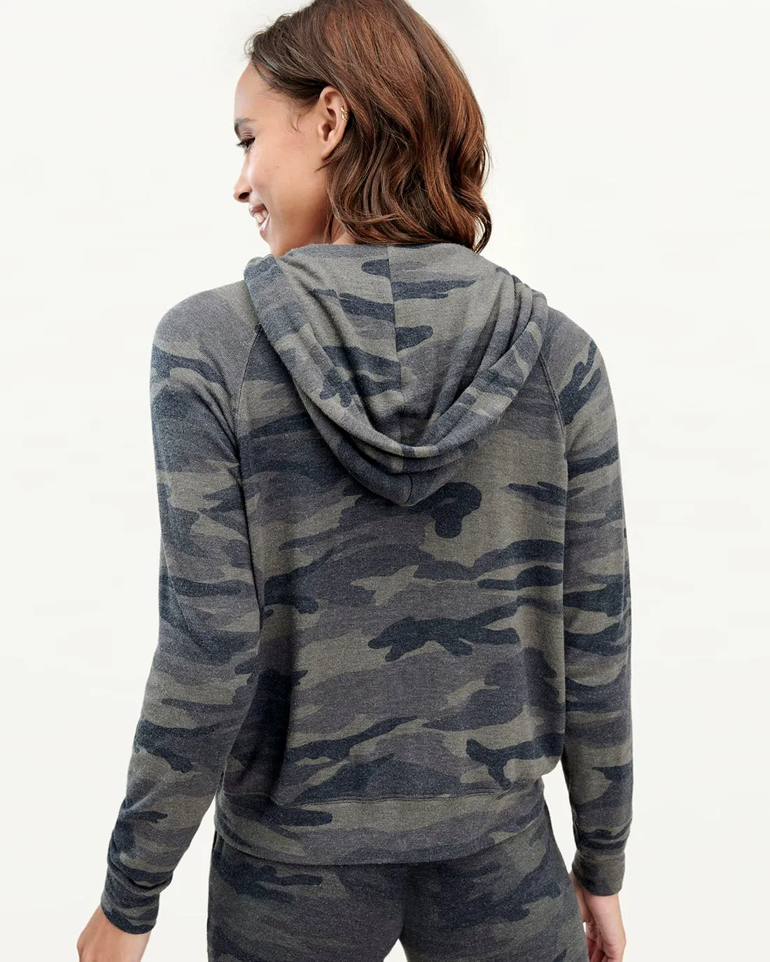 Supersoft Zip Up Hoodie in Camo