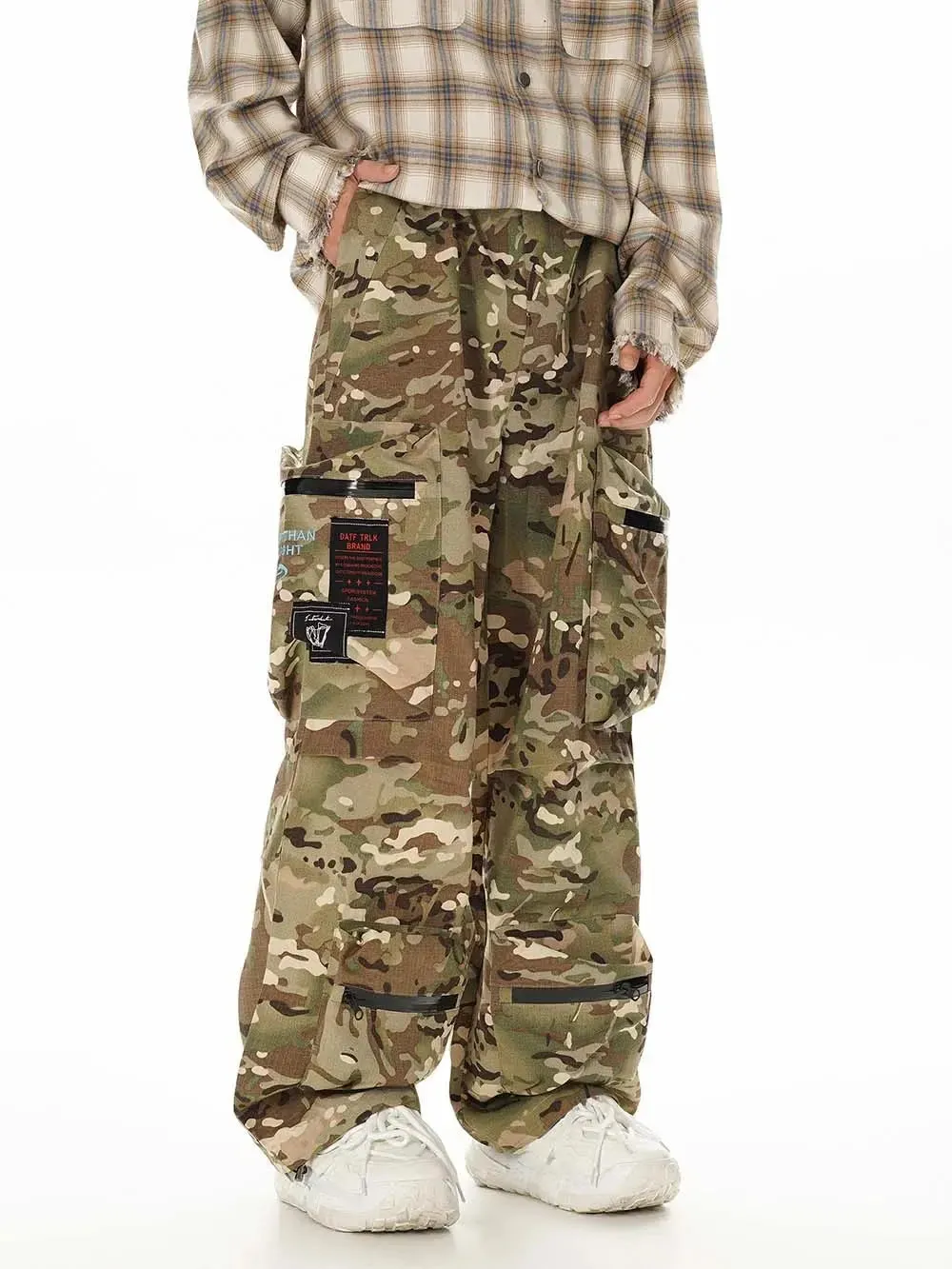 Tactical Camouflage Patches Multi-pocket Cargo Pant