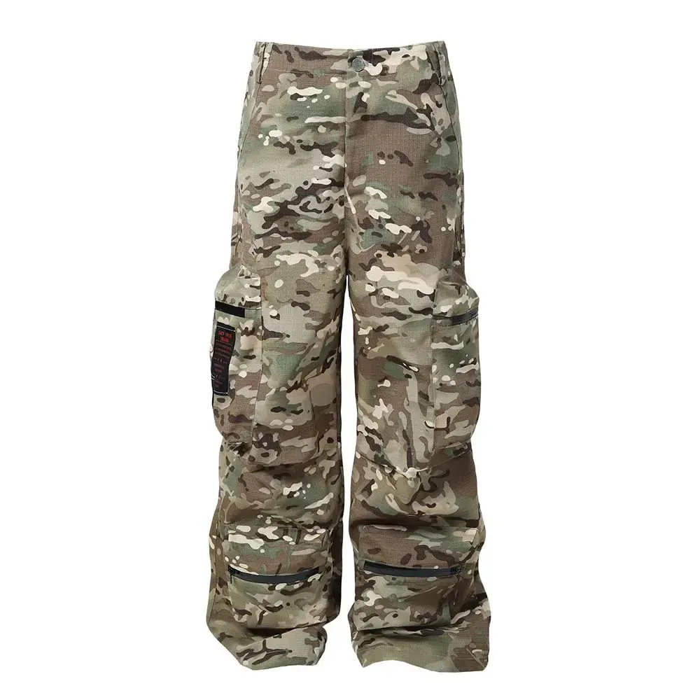 Tactical Camouflage Patches Multi-pocket Cargo Pant