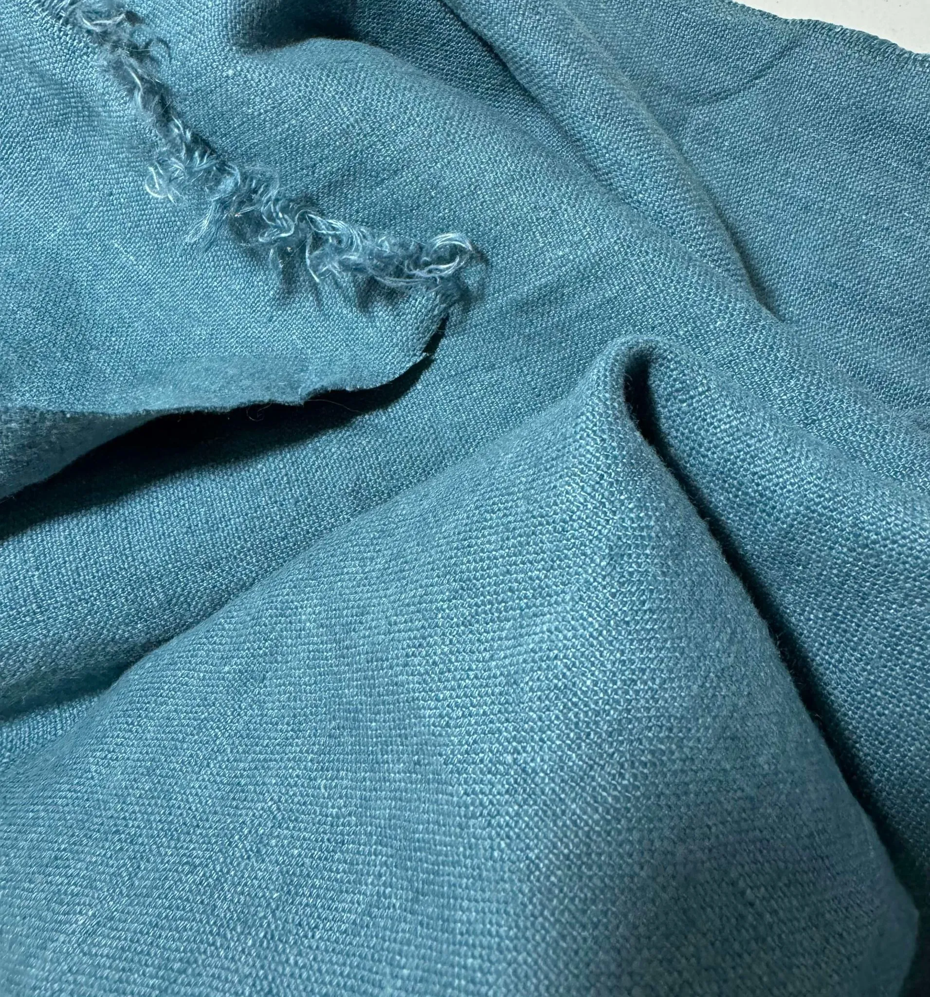 Teal Blue 100% Linen Fabric - Heavy Weight