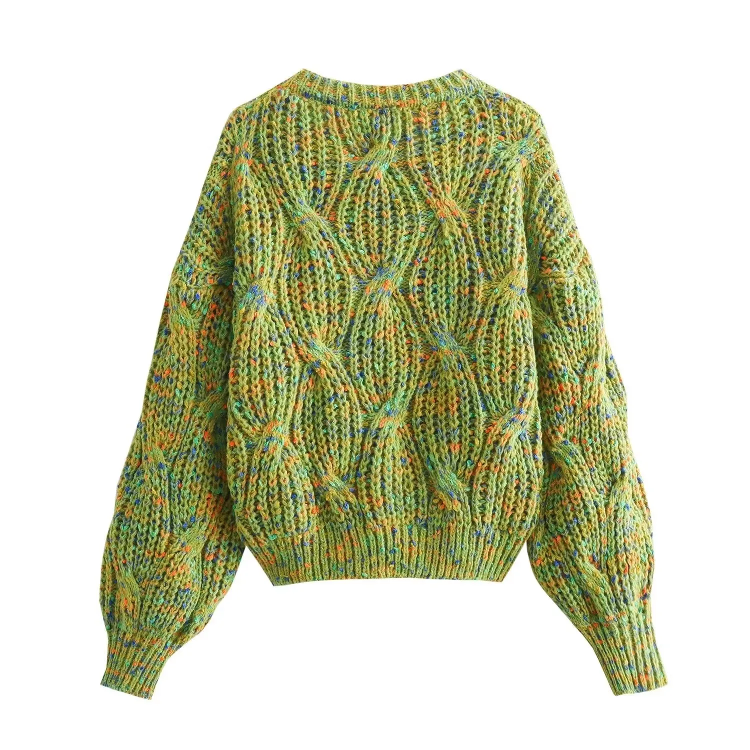 Twist Knit Crew Neck Long Sleeve Sweater