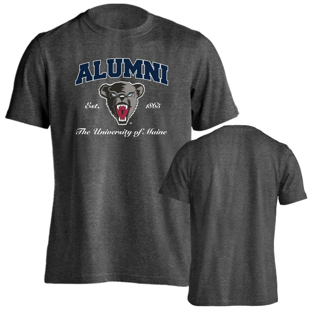 University of Maine Bears UMaine Alumni Script Text Short Sleeve T-Shirt