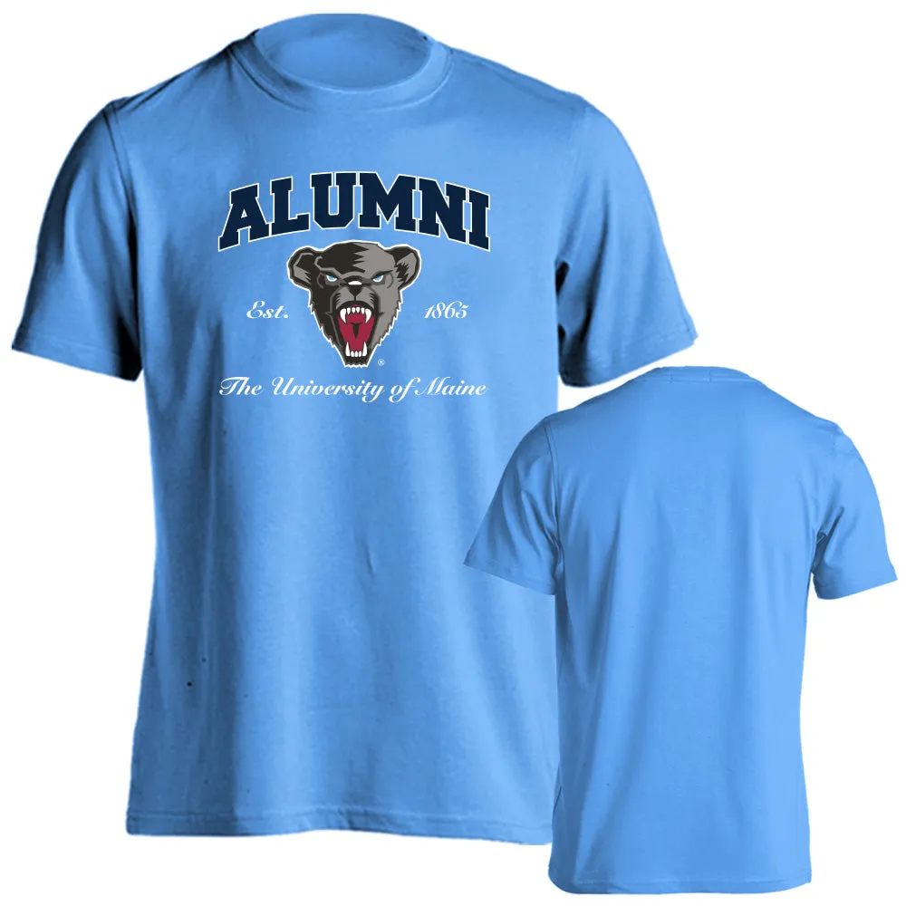 University of Maine Bears UMaine Alumni Script Text Short Sleeve T-Shirt