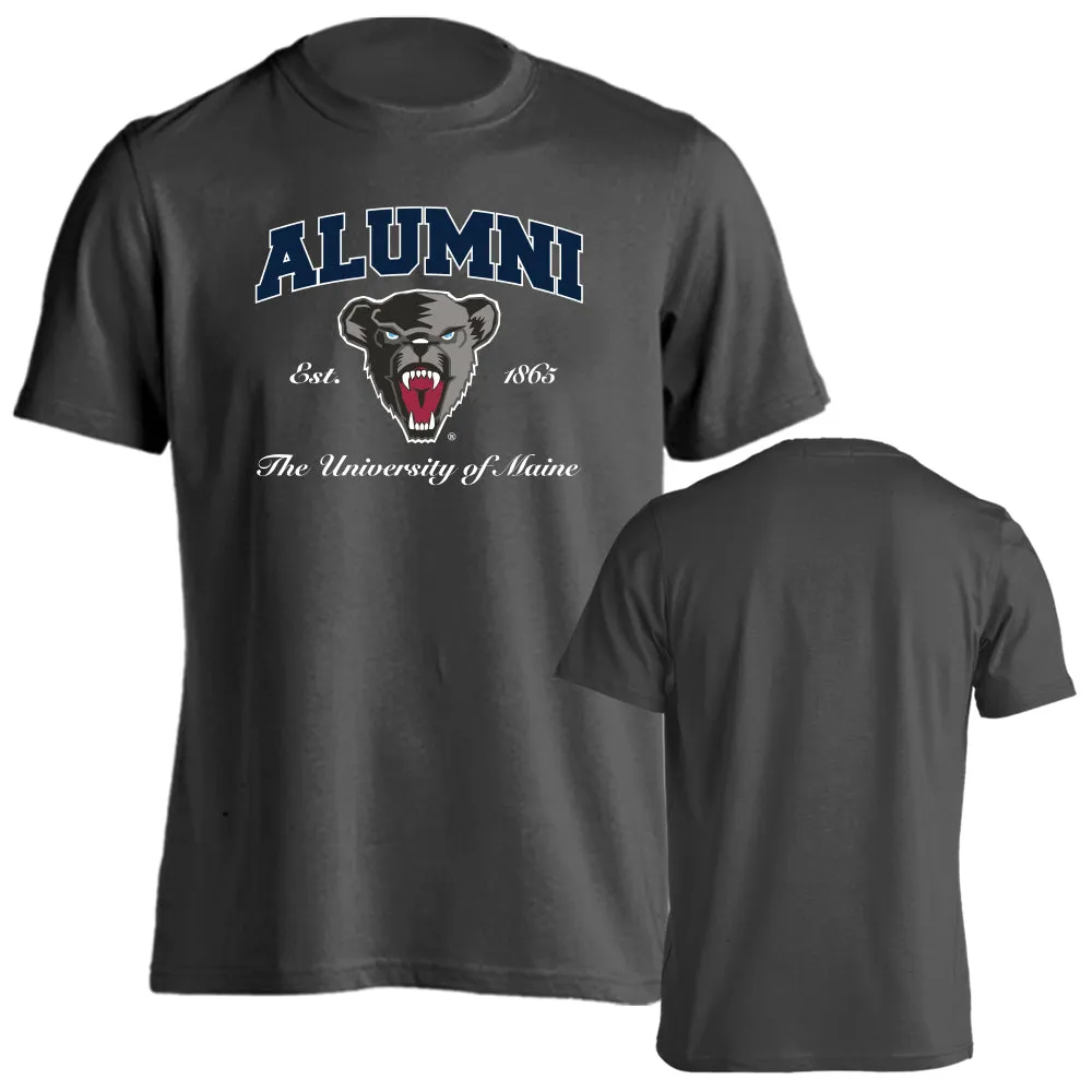 University of Maine Bears UMaine Alumni Script Text Short Sleeve T-Shirt