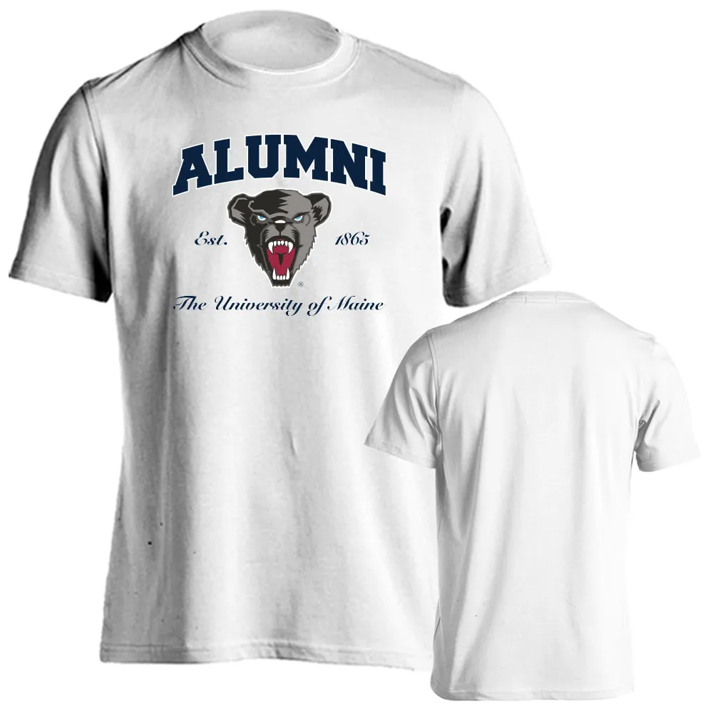 University of Maine Bears UMaine Alumni Script Text Short Sleeve T-Shirt