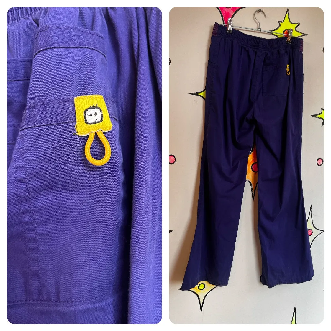 Vintage 90s Y2K | Purple Flares Indie Sleaze Fairy Grunge Rave Pants | Size M